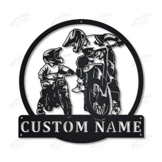 Motorbike Father And Son Personalized Monogram Metal Wall Decor, Cut Metal Sign, Metal Wall Art, Metal House Sign, Metal Laser Cut Metal Signs Custom Gift Ideas