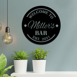 Personalized Metal Bar Sign, Custom Pub, Lounge, Caf?, Home Wall Decor, Metal Laser Cut Metal Signs Custom Gift Ideas