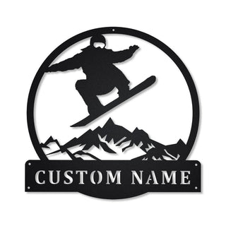 Personalized Snowboarding Metal Sign Art , Custom Snowboarding Metal Sign, Snowboarding Lover Sign Decoration For Living Room, Laser Cut Metal Signs Custom Gift Ideas