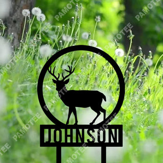 Custom Name Deer Metal Sign, Hunting Yard Sign, Laser Cut Art, Metal Laser Cut Metal Signs Custom Gift Ideas