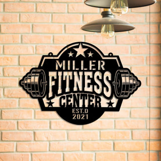 Personalized Weights Fitness Center Metal Gym Sign, Cross Fit Club, Art Gift For Him, Metal Laser Cut Metal Signs Custom Gift Ideas