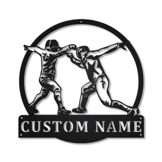 Personalized Fencing Sport Monogram Metal Sign Art, Custom Fencing Sport Metal Sign, Hobbie Gifts, Sport Gift, Birthday Gift, Laser Cut Metal Signs Custom Gift Ideas