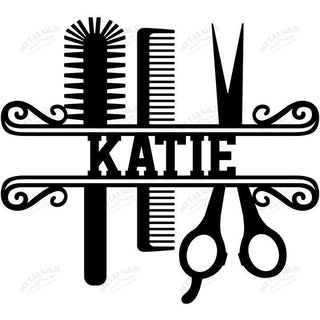 Personalized Hair Stylist Metal Sign, Cut Metal Sign, Metal Wall Art, Metal House Sign, Metal Laser Cut Metal Signs Custom Gift Ideas