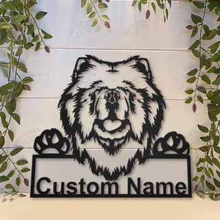 Chow Chow Personalized Metal Wall Decor, Cut Metal Sign, Metal Wall Art, Metal House Sign, Metal Laser Cut Metal Signs Custom Gift Ideas