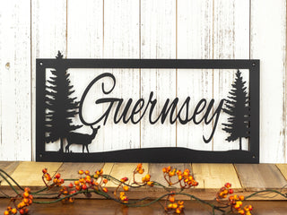 Last Name Sign, Metal Signs Personalized, Custom Metal Sign, Lake House Decor, Rustic Home Decor, Laser Cut Sign, Matte Black Shown, Laser Cut Metal Signs Custom Gift Ideas