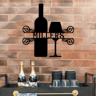 Personalized Wine Metal Bar Sign, Custom Pub, Tap, Caf?, Metal Laser Cut Metal Signs Custom Gift Ideas