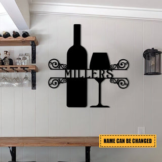 Personalized Wine Metal Bar Sign, Custom Pub, Tap, Caf?, Metal Laser Cut Metal Signs Custom Gift Ideas