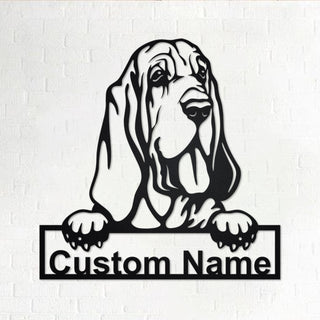 Personalized Bloodhound Metal Sign, Bloodhound Metal Wall Art, Dog Metal Sign, Dog Lover Gift, Bloodhound Lover Gift, Bloodhound, Metal Laser Cut Metal Signs Custom Gift Ideas