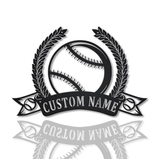 Personalized Baseball Monogram Metal Sign Art, Metal Wall Art, Baseball Metal Sign, Housewarming Outdoor Metal, Hobbie Gift, Laser Cut Metal Signs Custom Gift Ideas