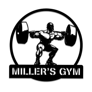 Personalized Metal Gym Sign, Fitness Center, Club, Home Wall Decor, Metal Laser Cut Metal Signs Custom Gift Ideas