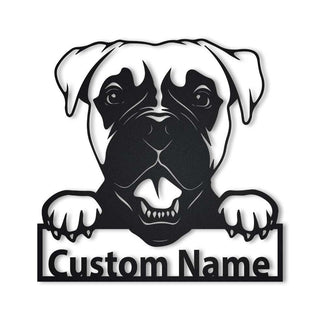 Personalized Boxer Dog Metal Sign Art, Custom Boxer Dog Metal Sign, Boxer Dog Funny, Dog Gift, Animal Custom, Laser Cut Metal Signs Custom Gift Ideas