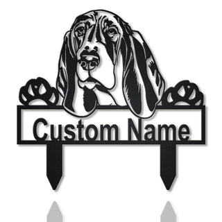 Personalized Basset Hound Metal Yard Art, Custom Basset Hound Metal Sign, Basset Hound Gifts Funny, Dog Gift, Animal Custom, Laser Cut Metal Signs Custom Gift Ideas