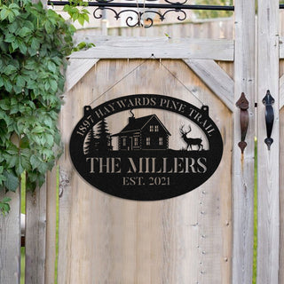 Deer Hunting Hunter Metal Sign Monogram, Custom Outdoor, Cabin, Camp, Art Gift For Him, Metal Laser Cut Metal Signs Custom Gift Ideas