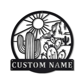 Personalized Cactus Metal Sign Art, Custom Cactus Metal Sign, Cactus Gifts Funny, Hobbie Gift, Birthday Gift, Laser Cut Metal Signs Custom Gift Ideas