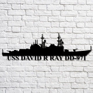 Aeticon PrintPrint Uss David R Ray Dd971 Navy Ship Metal Art, Custom Us Navy Ship Cut Metal Sign, Gift For Navy Veteran, Navy Ships Silhouette Metal Art, Navy Home Decor Laser Cut Metal Signs Custom Gift Ideas