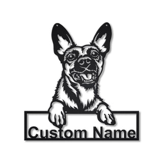 Personalized Belgian Malinois Dog Metal Sign Art, Custom Belgian Malinois Dog Metal Sign, Dog Gift, Birthday Gift, Animal Funny, Laser Cut Metal Signs Custom Gift Ideas