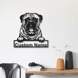 Personalized Bullmastiff Dog Metal Sign Art, Custom Bullmastiff Dog Metal Sign, Bullmastiff Dog Gifts Funny, Dog Gift, Animal Custom, Laser Cut Metal Signs Custom Gift Ideas