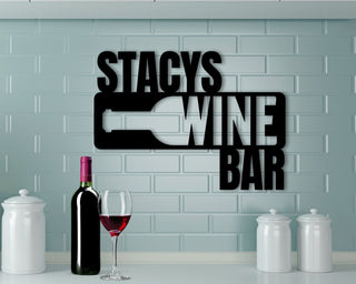 Personalized Bar Sign, Wine Decor, Wine Bar Sign, Mother's Day Gift, Wine Gifts, Wine Sign, Wine Bar Metal Wall Sign, Wine Glass Home Decor, Laser Cut Metal Signs Custom Gift Ideas