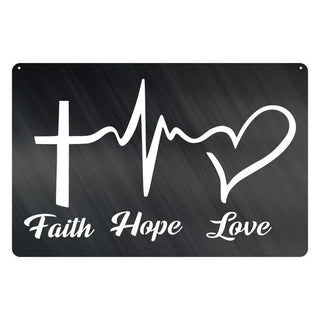 Faith Hope Love Customized Metal Signs, Custom Metal Sign, Custom Signs, Metal Sign, Metal Laser Cut Metal Signs Custom Gift Ideas