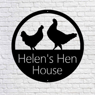 Personalized Hen House Sign, Hen House Coop Sign, Our Little Coop Sign Metal Sign, Metal Chicken Coop Sign, Custom Chicken Coop Sign, Chicks, Laser Cut Metal Signs Custom Gift Ideas