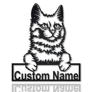 Personalized Turkish Angora Cat Metal Sign Art, Custom Turkish Angora Cat Metal Sign, Father's Day Gift, Pets Gift, Birthday Gift, Laser Cut Metal Signs Custom Gift Ideas