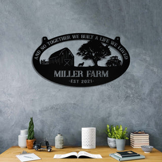 Personalized Metal Farm Sign Barn Dog Rooster Monogram, Metal Laser Cut Metal Signs Custom Gift Ideas