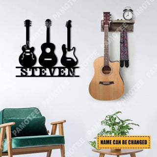 Personalized Three Guitars Metal Sign, Music Studio Wall Art, Metal Laser Cut Metal Signs Custom Gift Ideas