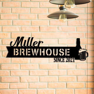 Personalized Beer Brewhouse Metal Bar Sign, Custom Pub, Tap, Lounge, Caf?, Home Wall Decor, Metal Laser Cut Metal Signs Custom Gift Ideas