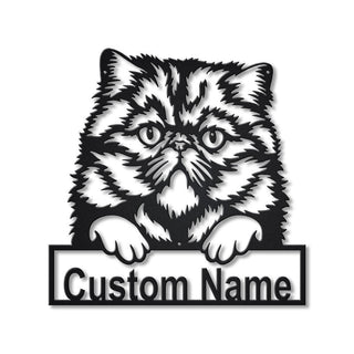 Personalized Persian Cat Metal Sign Art, Custom Persian Cat Metal Sign, Father's Day Gift, Pets Gift, Birthday Gift, Laser Cut Metal Signs Custom Gift Ideas