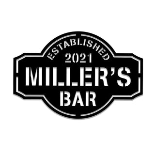 Metal Bar Sign, Custom, Tap, Lounge, Cafe, Home Wall Decor, Wedding, Anniversary Art Gift For Him/her, Metal Laser Cut Metal Signs Custom Gift Ideas