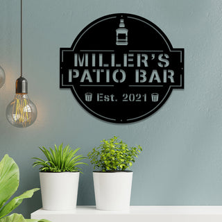 Personalized Metal Patio Bar Sign, Custom Pub, Tap, Caf?, Home Wall Decor, Metal Laser Cut Metal Signs Custom Gift Ideas