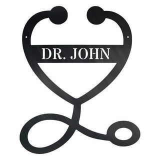 Stethoscope Monogram Personalized Customized Metal Signs, Custom Metal Sign, Custom Signs, Metal Sign, Metal Laser Cut Metal Signs Custom Gift Ideas