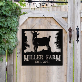 Personalized Metal Farm Sign Pygmy Goat Monogram, Custom Outdoor Farmhouse, Metal Laser Cut Metal Signs Custom Gift Ideas