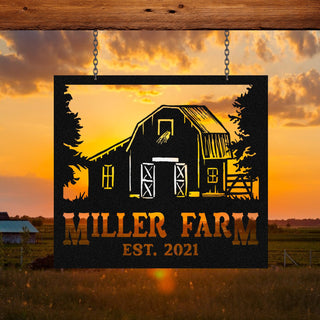 Personalized Metal Farm Sign Barn Monogram, Metal Laser Cut Metal Signs Custom Gift Ideas