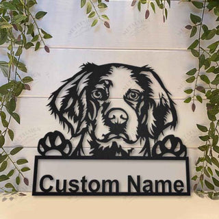 Brittany Spaniel Dog Personalized Metal Wall Decor, Cut Metal Sign, Metal Wall Art, Metal House Sign, Metal Laser Cut Metal Signs Custom Gift Ideas