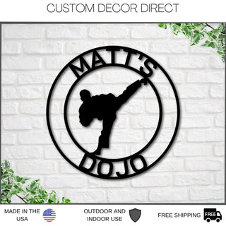 Aeticon PrintPrint Custom Mma Metal Sign, Personalized Karate Sign, Martial Arts Dojo Decor, Gift For Mma Fighter, Karate Metal Wall Art, Judo, Jiujitsu Laser Cut Metal Signs Custom Gift Ideas