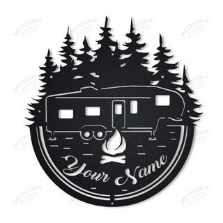 Personalized Camper 5th Wheel Metal Wall Decor, Cut Metal Sign, Metal Wall Art, Metal House Sign, Metal Laser Cut Metal Signs Custom Gift Ideas