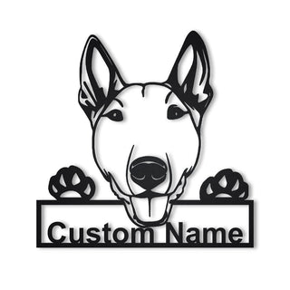 Personalized Bull Terrier Dog Metal Sign Art, Custom Bull Terrier Dog Metal Sign, Dog Gift, Birthday Gift, Animal Funny, Laser Cut Metal Signs Custom Gift Ideas