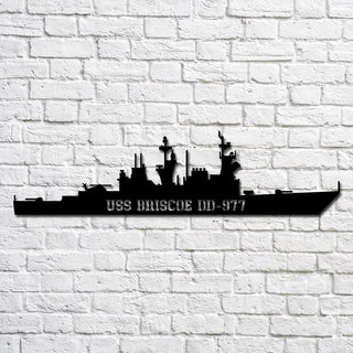 Aeticon PrintPrint Uss Briscoe Dd977 Navy Ship Metal Art, Custom Us Navy Ship Cut Metal Sign, Gift For Navy Veteran, Navy Ships Silhouette Metal Art, Navy Home Decor Laser Cut Metal Signs Custom Gift Ideas