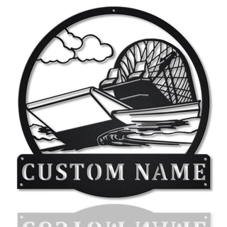 Personalized Swamp Boat Monogram Metal Sign Art, Custom Swamp Boat Metal Wall Art, Swamp Boat Antler Decor, Housewarming Outdoor Metal, Laser Cut Metal Signs Custom Gift Ideas