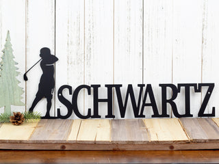 Personalized Golf Name Sign, Boy Golfer, Metal Wall Art, Golf Sign, Metal Sign, Custom Sign, Personalized Sign, Laser Cut Metal Signs Custom Gift Ideas