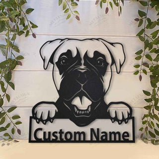 Boxer Personalized Metal Wall Decor, Cut Metal Sign, Metal Wall Art, Metal House Sign, Metal Laser Cut Metal Signs Custom Gift Ideas