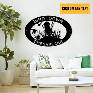 Personalized Chesapeake Hunting Dog Metal Sign, Metal Laser Cut Metal Signs Custom Gift Ideas