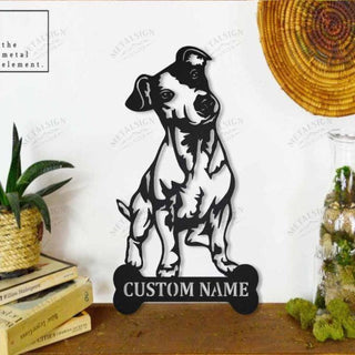 Jack Russell Personalized Metal Wall Decor, Cut Metal Sign, Metal Wall Art, Metal House Sign, Metal Laser Cut Metal Signs Custom Gift Ideas