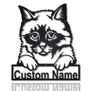 Personalized Birman Cat Metal Sign Art, Custom Birman Cat Metal Sign, Father's Day Gift, Pets Gift, Birthday Gift, Laser Cut Metal Signs Custom Gift Ideas