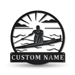 Personalized Sculling Sport Monogram Metal Sign Art, Custom Sculling Sport Metal Sign, Hobbie Gifts, Sport Gift, Birthday Gift, Laser Cut Metal Signs Custom Gift Ideas