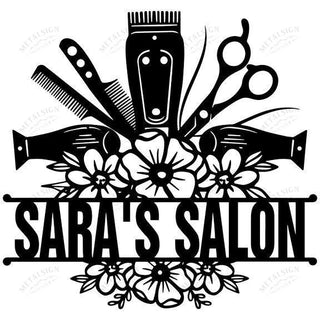 Personalized Hair Salon Metal Wall Art, Cut Metal Sign, Metal Wall Art, Metal House Sign, Metal Laser Cut Metal Signs Custom Gift Ideas