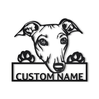 Personalized Greyhound Dog Metal Sign Art, Custom Greyhound Metal Sign, Greyhound Dog Gifts, Pets Gift, Animal Gift Funny, Laser Cut Metal Signs Custom Gift Ideas