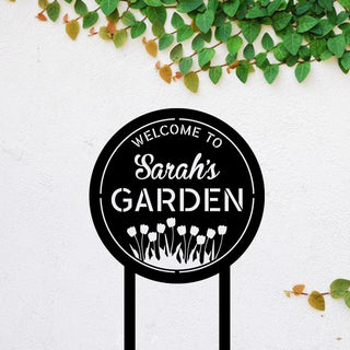 Personalized Metal Garden Sign, Outdoor Garden Stake, Anniversary Art Gift For Her, Gardening Lovers, Metal Laser Cut Metal Signs Custom Gift Ideas