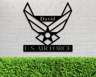 Metal Sign For Air Force Soldier, Custom Metal Name Sign, Personalized Metal Wall Hanger, Retirement Gift Ideas, Custom Air Force Home Decor, Metal Laser Cut Metal Signs Custom Gift Ideas